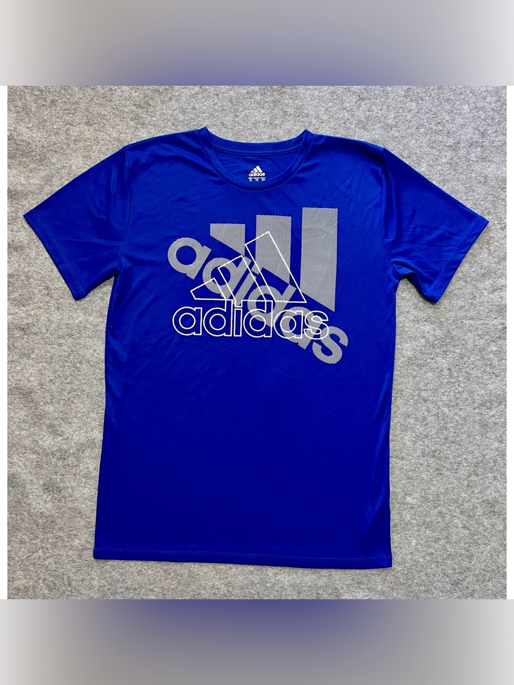 Adidas blue performance short sleeve tee US men's XL